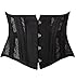 Camellias 26 Steel Boned Waist Training Cincher Breathable Mesh Corset Short Torso Shapewear