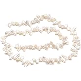 Natural Pearl Beads Irregular Cultured Freshwater White Pearl String Beads for Women Jewelry Making Necklace Craft Gift