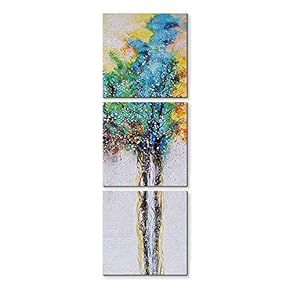 3 Panel Canvas Wall Art Birch Woods Pictures Home Wall Decorations for Bedroom Living Room Paintings Canvas Prints Framed - 12"x12"x3 Panels