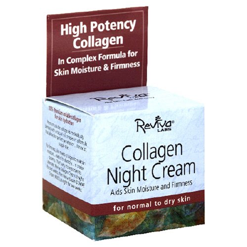 Reviva Labs Collagen Night Cream for Normal to Dry Skin., 1.5-Ounces  (Pack of 2)