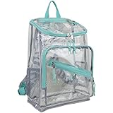 Eastsport Girls' Clear Top Loader Backpack, Mint, One Size