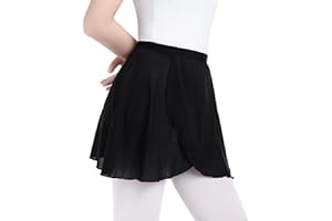 Soudittur Girls Ballet Skirt Women Chiffon Dance Skirt Pull On for Toddler Girls Women