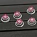 Newstarfactory Rhinestone Studded Collection Flower Spiral Hair Pin Pack of 12 (Hot Pink)