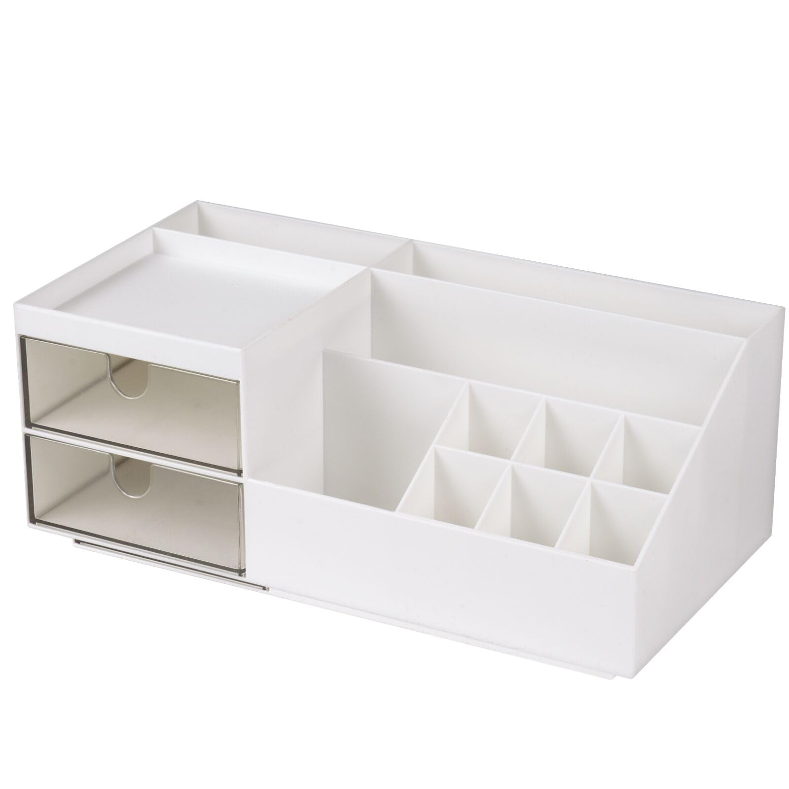 URAQT Makeup Organizer Storage Drawers, Large Capacity Dressing Table Plastic Cosmetics Holder, Cosmetic Storage Box for Vanity, Bathroom, Bedroom, Multi-Use Cosmetic Organisers for Women