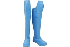 Ruleewe Cosplay Boots Zipper Shoes with Costume Leather