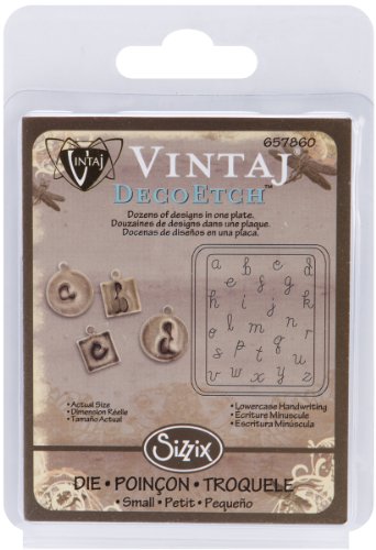 Sizzix DecoEtch Die - Lowercase Handwriting by Vintaj
