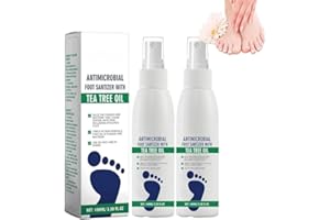 2PCS Foot Sanitizer Spray with Tea Tree Oil Antibacterial & Deodorizing Feet Spray Hydrating & Odor-Control Formula for Foot 