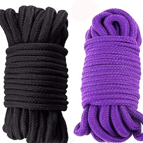 2 Pack 5M Long Rope Multi-Function Soft Cotton Ropes 16.4 Feet Length 1/3-Inch Diameter Thickness