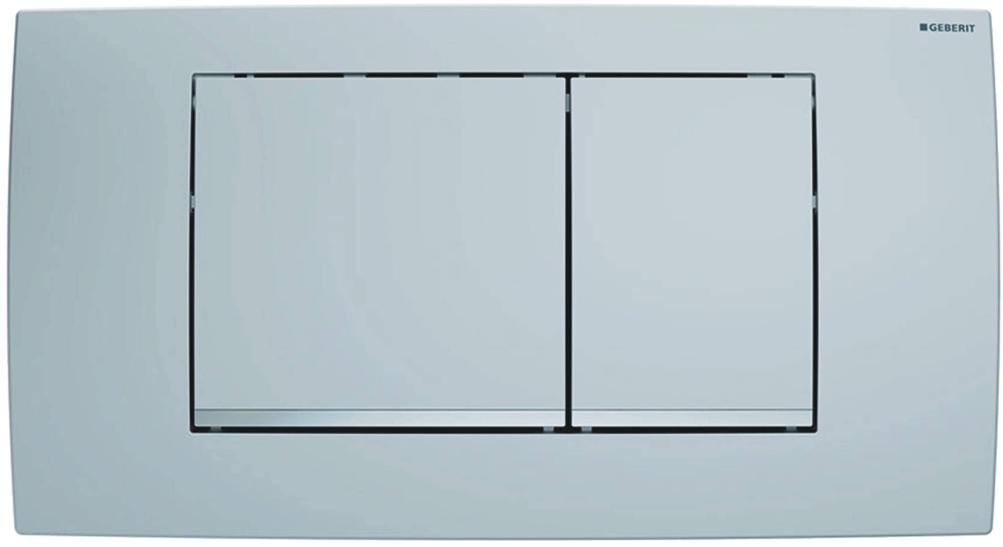 Geberit 115.899.KN.1 Twinline 30 115899KN1 2 Flushes Front Actuator Buttons Design Strips Glossy Plated, Matte Chrome Finish