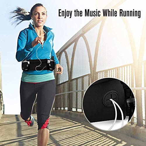 LotFancy Buiktas, loopgordel met drinkfles (BPA-vrij), comfortabel en ademend, voor marathon, joggen, fietsen, kamperen… - Image 5