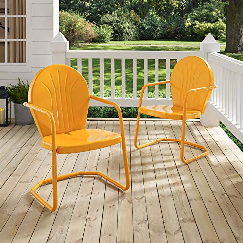 Crosley Furniture CO1001ATG Griffith Retro Metal Outdoor Chair