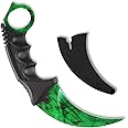 LDIWEE Karambit Knife, Game Fixed Blade Knife, Stainless Steel Knife with Sheath and Cord for Camping Hunting Hiking Adventure Collection - Green