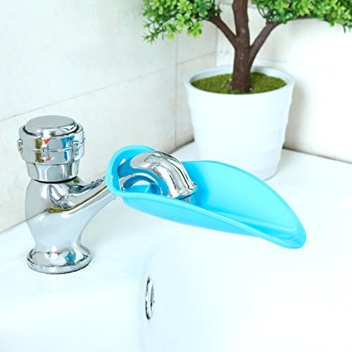Facuet Extender Bath Spout Extender For Toddlers,Soft Rubber Material,Blue Color,Pack Of 2