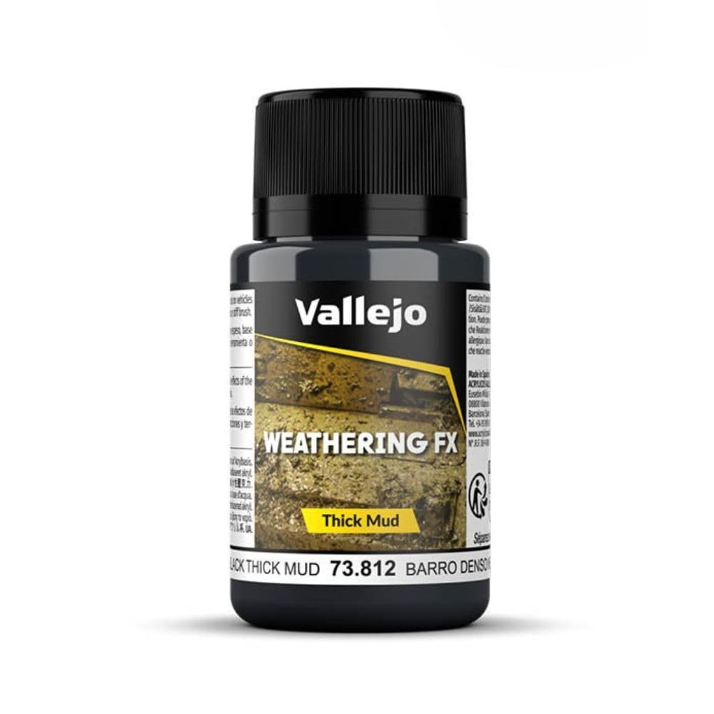 Vallejo 40 ml "Black Thick Mud" Weathering Effect Bottle