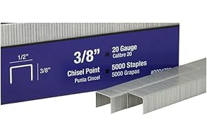 TTS PRODUCTS Duo Fast Type 5012C 20 Gauge Galvanized Staple 1/2-Inch Crown x 3/8-Inch Length, 5000 Pack