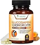 Glucosamine Chondroitin Turmeric MSM. Max Potency 1500mg - Glucosamine Sulfate Complex Supplement for Joint Pain Relief & Support - Anti-Inflammatory Pills for Back, Knees, Hip & Hands - 90 Capsules