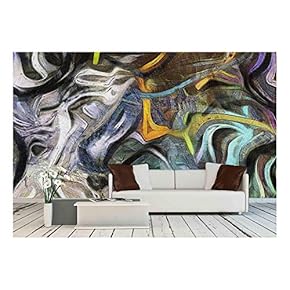 Fluid Lines of Color Movement. - Removable Wall Mural | Self-Adhesive Large Wallpaper - 66x96 inches