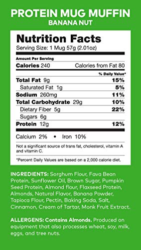 HEALTH WARRIOR Protein Mug Muffins, Variety Pack, 12g Plant-Based Protein, Gluten Free, Vegan, Low Sugar, Non-GMO, 2.01oz cups (Pack of 6) - Thumbnail 6