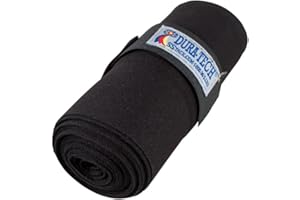 Dura-Tech Standing Wraps for Horses | Color Black | Optimal Comfort & Support | Ideal for Post-Exercise & Trailering | Right Tension Application | Secure Closure