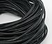 PEPPERLONELY Brand 10 Yard 3mm Genuine Black Round Leather Cords for Bracelet Necklace Beading Jewelry Making