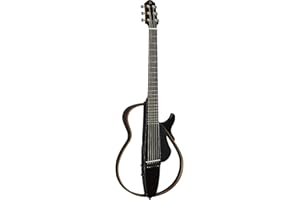 Yamaha SLG200S TBL Steel String Silent Guitar with Hard Gig Bag, Translucent Black