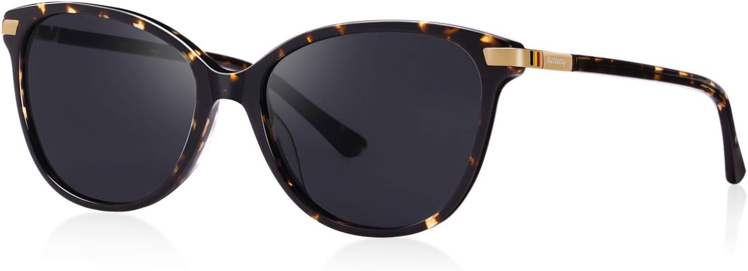 AVAWAYCat Eye Polarized Sunglasses for Women - 100% UV Protection Cateye Acetate Designer Sun Glasses Trendy Shades