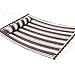 Ollieroo Fall Camp Hammock Quilted Fabric with Pillow Double Size Spreader bar Heavy Duty Stylish 450 lb Brown Stripes