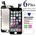 for iPhone 6 Plus Screen Replacement Full Assembly 5.5 inch [Black] - MAFIX LCD Display Digitizer Touch Screen for Model A1522 A1524 with Proximity Sensor, Earpiece, Front Camera, Repair Tools…