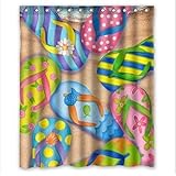 I-Manggo Stylish Lovely Funny Get Naked Pattern Bathroom Shower Curtain,72x72 Inch