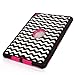E LV iPad Air Deluxe Printed Hard Soft Hybrid Armor Combo Case with 1 Screen Protector, 1 Stylus and 1 E LV Microfiber Digital Cleaner - Zig Zag Hot Pink