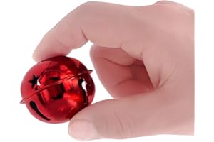 CLLOOTVE 2-Inch/ 50MM Large Metal Craft Bells for Holiday Home Decoration, Christmas Festival Decoration, Gifts Decoration, Party Wedding Decoration DIY Project, 16Pcs, Red