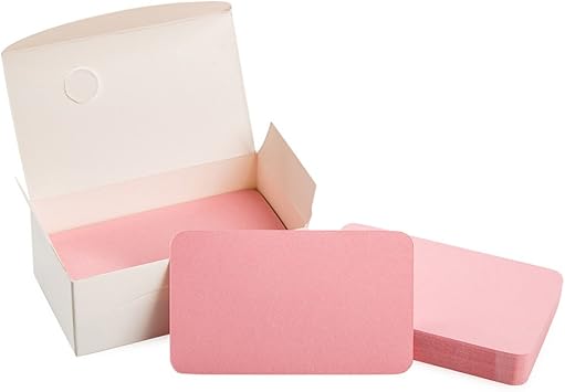 Amazon Com Zooyoo Blank Pink Cardboard Paper Message Card Business Cards Word Card Diy Tag Gift Card 100 Pcs Pink Home Kitchen