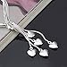 Women Girl Silver Link Bracelet，Five-line Chain with Five-Heart Love Bracelet(7.5