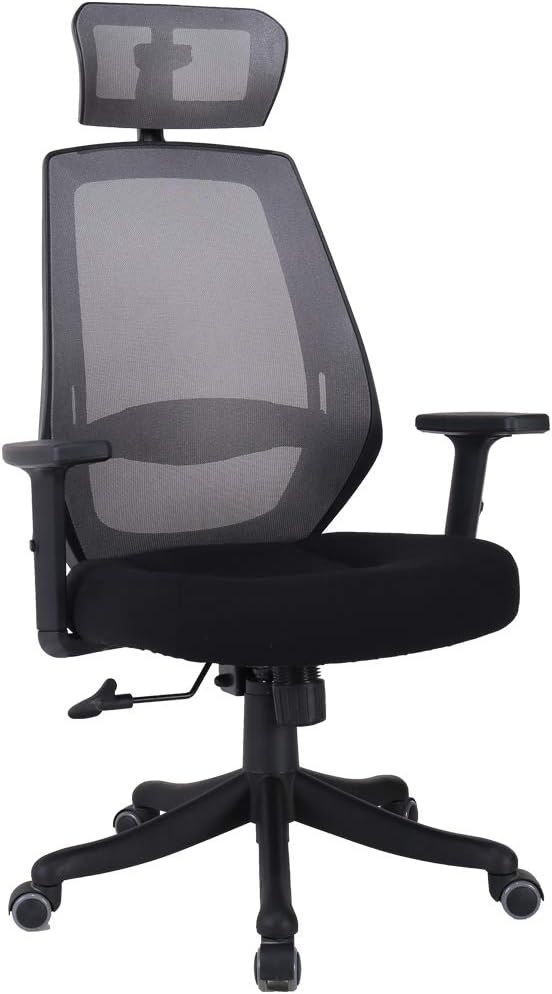 ZK Ergonomic High Back Executive Office Chair with Adjustable Height, Mesh Chair Computer Chair Desk Chair Task Chair Swivel Chair (grey2)