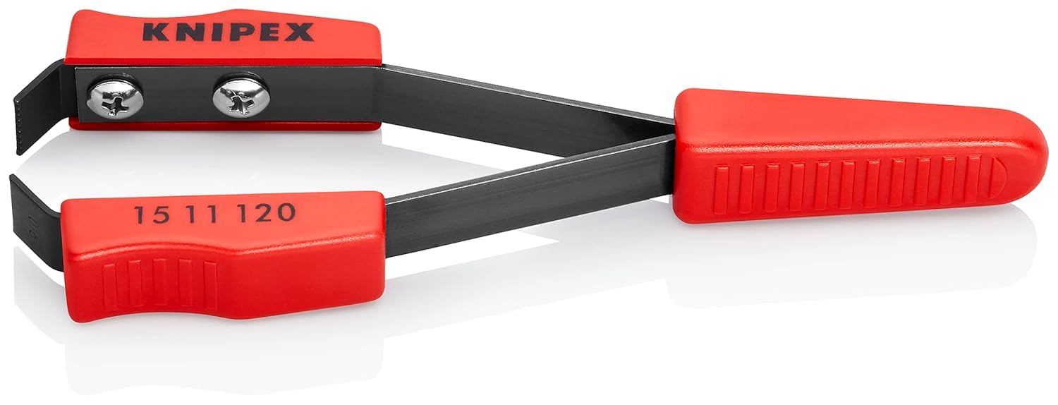 KNIPEX Lackabzieh-Pinzette schwarz lackiert mit Kunststoff-Hüllen 120 mm, 15 11 120