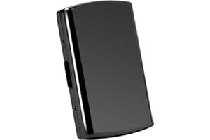 EYIDADAE Mini Metal Cigarette Case - Ladies and Men, Portable Double Sided Spring Clip Holds 12 Regular 85mm Short Cigarettes，Can Not Be Placed The Credit Card Inside (Black)