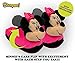 Stompeez Animated Minnie Mouse Plush Slippers - Ultra Soft and Fuzzy - Ears Flap as You Walk - Medium Pink Black