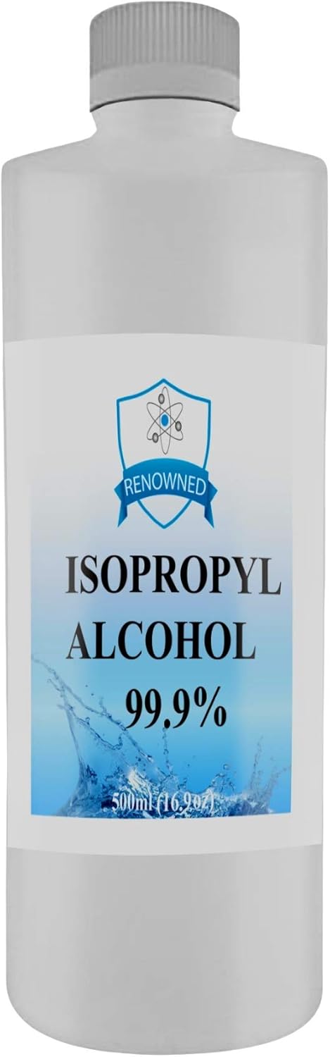 Renowned Trading | Ultra High Purity | 99.9% Isopropyl Alcohol | USP Grade (16.9 Fl Oz)