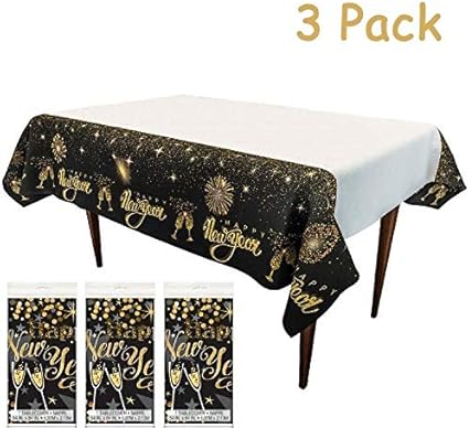 Amazon Com 3pcs New Year Table Cover Party Supplies Decorations