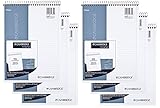Mead Cambridge Notebook, Wirebound NotePad, College ruled Stiff-Back, 8.5 x 11 Inches, White (59882) Pack Of 6