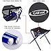 G4Free Folding Camping Stool with Mesh Storage Pouch (Large Size: 13.4″x11.8″x13.8″),Outdoor Slacker Chair for BBQ,Fishing,Travel,Hiking,Garden,Beach(Blue)thumb 3