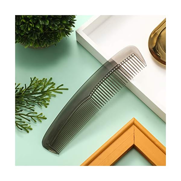 Hair-Comb-Cutting-Comb-Hairdressing-Comb-Fine-Tooth-Hair-Comb-Plastic-Barber-Comb-with-Standard-and-Fine-Tooth-Styling-Combs-for-Men-Women-Home-Salon-Hair-Styling-Grooming Fine Tooth Comb Hairdressing Hair Comb Beard Fine Comb Cutting Comb Facial Hair Comb Plastic Barber Comb with Standard…