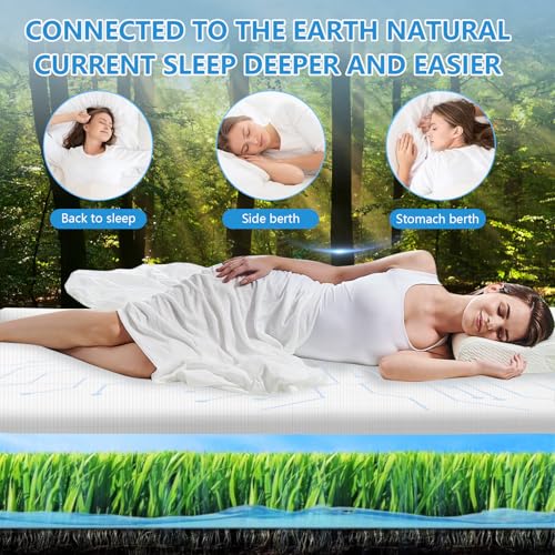 Conductive Ground Sheet, Grounding Bed Sheet, Floor Mat according to EU Standard, with 5% Silver Fibre and 95% Organic Cotton, for Sleep Better Energy Recovery (180 x 200 cm)
