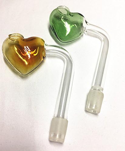 kenis Q Heart-shapedHandmade Glass Oil Burner 2.52 inches (3pcs random color)
