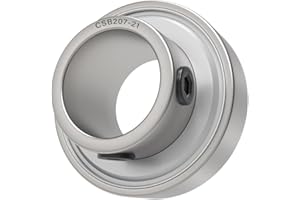NOOTO CSB207-21 Insert Bearing 1-5/16" Bore with Set Screws for Agricultural Machinery Replaces FHSR207-21 BR207-21 SLS-121 INS-CC-105 YA105RR CSB207-21N ASS207-105N SL-21 BR7-21 SBB207-21 UBR207-21S