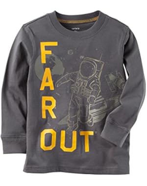 Boys' Long-Sleeve Far Out Graphic Tee, Gray