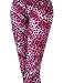 Leopard Color Printed Leggings Fuchsia Size M