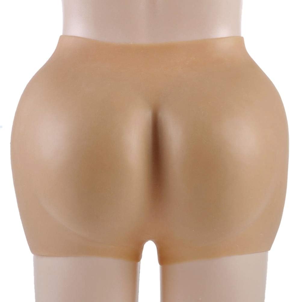 YQYAH Silicone Hip Enhancer Panties Full Silicone Panty Buttock Hips Body Shaper Enhancer Padded Push Up Panty Crossdressing Underwear Shapewear Boyshort Fake Buttock,M