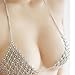 Usstore Women Flower Retro Fashion Silver Bra Body Necklace Chain Bikini Chain Partty Gift Jewelry Alloy (F)