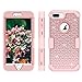 MCUK iPhone 7 Plus Case, 3 in 1 Hybrid Best Impact Defender Cover Silicone Rubber Skin Hard Combo Bumper with Scratch-Resistant Case for Apple iPhone 7 Plus (2016) (Rose Gold)